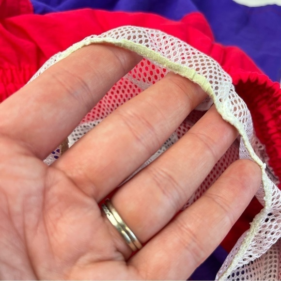 New Vintage MTO Sport Red & Purple Wide Striped Pockets Board Shorts Swim Shorts - Picture 11 of 14